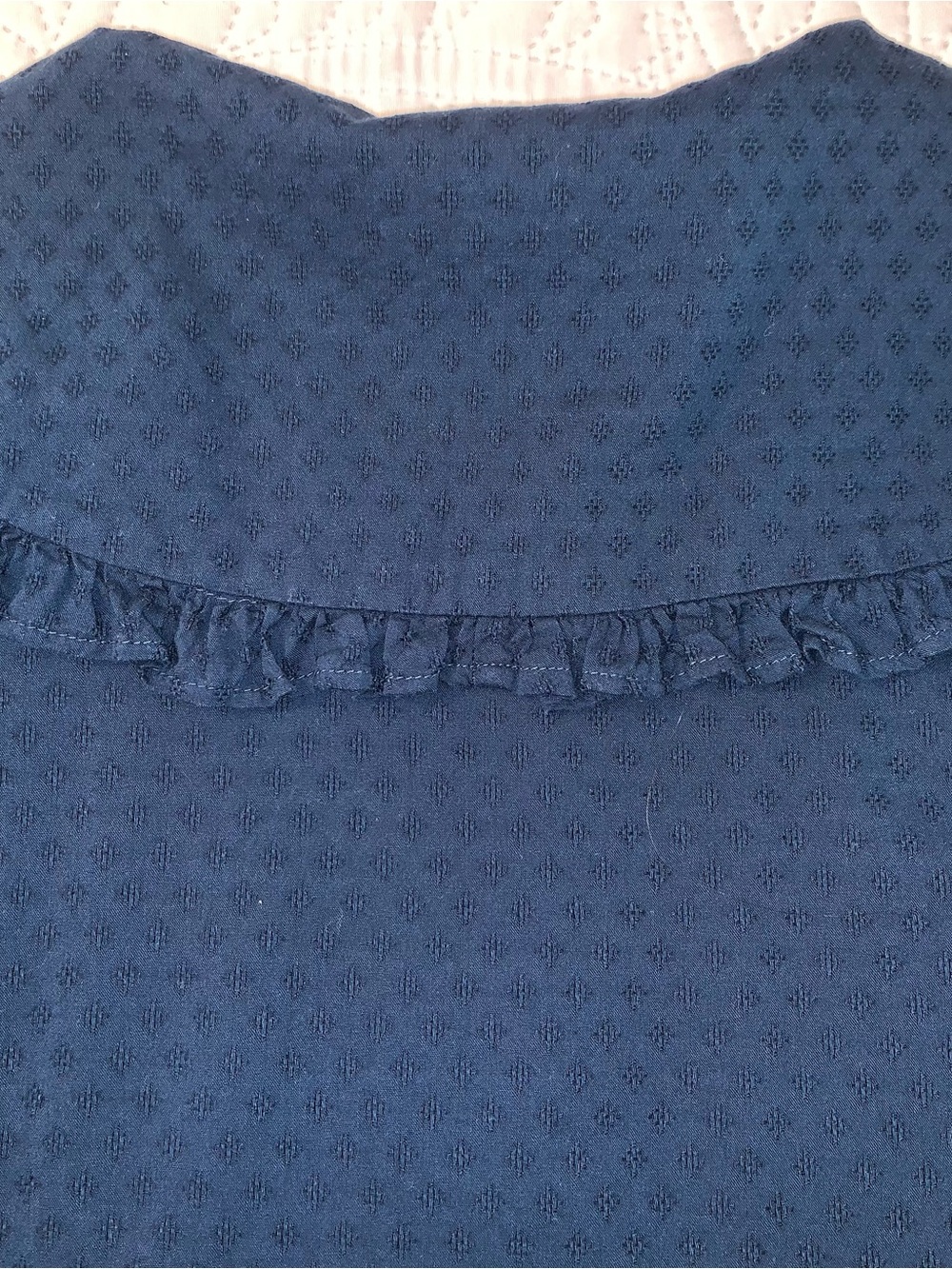Universal Thread Collared Navy Cottagecore Ruffle Maxi Dress. S - Picture 7 of 8